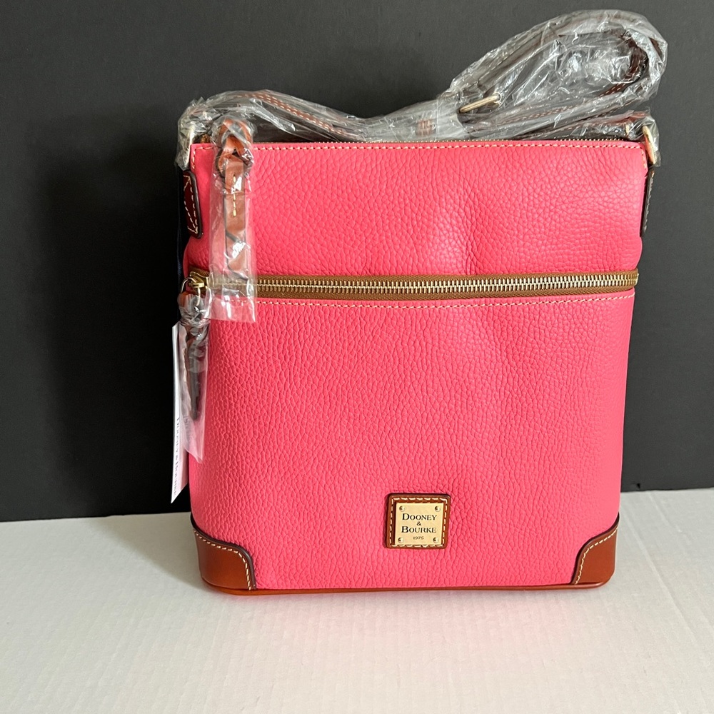 Dooney & Bourke Crossbody Bag Bubble Gum Pink Pebbled Leather